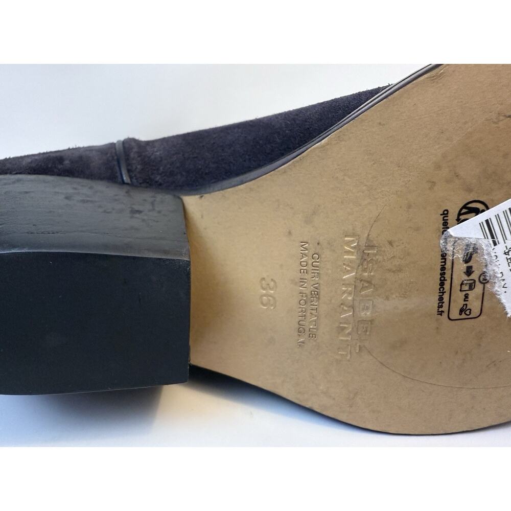 Isabel Marant Duerto Western Embroidered Suede Gray Boots FR 36 US 5-6 NEW $1295 - Picture 10 of 10